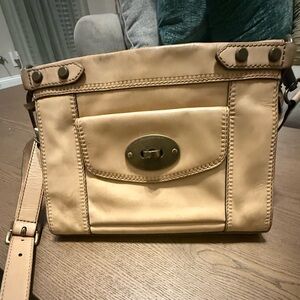 Vintage Fossil Tan Leather Cross Body